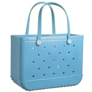 lot 5365 image: Fazhesici Large Beach Waterproof Travel Tote Bag Washable Open Tote Bag for Beach Boat Pool Work Sky Blue