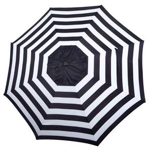 lot 5377 image: Blissun 9ft Patio Umbrella Replacement Canopy, Market Umbrella Top, Outdoor Table Umbrella Canopy for 8 Ribs, Canopy Only (Black & White Stripe)