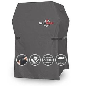 lot 5403 image: GrillTough Heavy Duty BBQ Grill Cover for Outdoor Grill, 30 Inch �� Waterproof, Weather Resistant, UV & Fade Resistant with Adjustable Straps �� Gas Grill Cover for Weber, Charbroil, etc. Charcoal