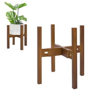 lot 5408 image: Rnined Adjustable Plant Stand Indoor,Bamboo Mid Century Modern Plants Stands, Stable Plant Holder,Fit 8 9 10 11 12 inch Pots (Pot & Plant Not Included)