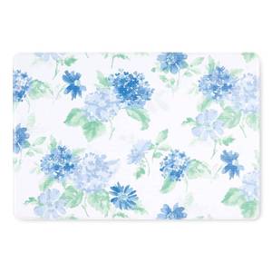 lot 5413 image: Martha Stewart Amber Floral Daisy Stripe Reverisble Water Resistant Kitchen Mat, BluePurple, 20x30