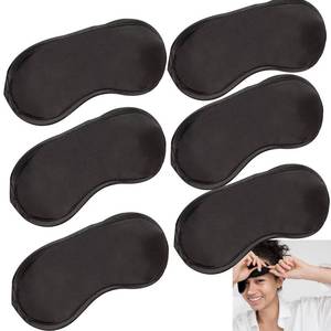 lot 6003 image: A6 Pack Blindfold Eye Mask Cover Sleep Mask for Party Games Travel Sleep Team Build Party Supply with Adjustable Strap for Women Men Kids, Black