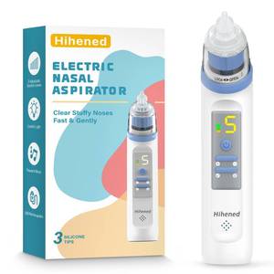 lot 6009 image: Electric Nasal Aspirator for Baby, Nose Aspirator for Toddlers, Rechargeable Baby Nose Sucker, Nose Cleaner with 3 Silicone Tips, 5 Suction Levels, Music and Light Soothing Function��Blue