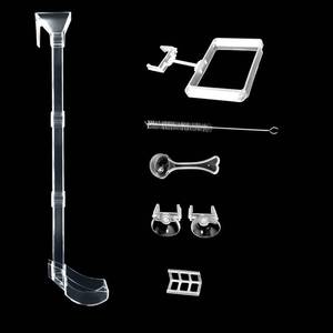 lot 6017 image: Aquarium Fish Shrimp Feeding Dish Set, Transparent Shrimp Feeding Tube, Fish Tank Feeding Supplies with Feeding Ring Cleaning Brush