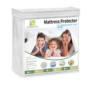 lot 10112 image: 100% Waterproof Mattress Protector Queen Size  Voluminous and Very Soft Fabric  Dust-Proof Mattress Cover with Viscose Derived from Bamboo  Breathable, Deep Pocket Pad