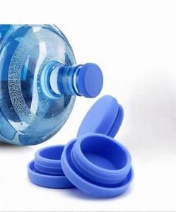 lot 10115 image: 5 Gallon Water Jug Cap Reusable for Water Bottle Caps Jug Cap Lid,No Spill 55mm Silicone Replacement Top Lid Cover,3 Pack