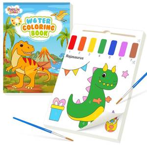 lot 10134 image: FEREDO KIDS Paint with Water Coloring Books for Toddlers Craft, Mess Free Watercolor Painting Set for Kids Ages 3 4 5 6 7 8, Arts and Crafts Gifts Toys for Girls Boys - Dinosaurs (3pk)