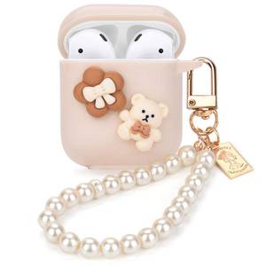 lot 10139 image: Mainrenka Cute Kawaii AirPods 2nd 1st Generation Case Aesthetic for Women and Girls Compatible wit Airpod Gen 2 & 1 Case