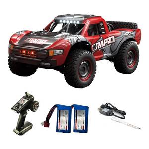 lot 11457 image: XCRCFUN 114 Hobby RC Truck for Adults, 30 MPH High Speed Remote Control 4WD Car, All Terrain Rock Crawler Truck for Boys 4X4 Off-Road Racing Car with 2 Batteries