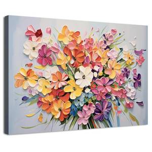 lot 11492 image: Wildflower Wall Art Nature Floral Picture for Bedroom Tropical Botanical Plant Poster Living Room Flower Canvas Artwork Modern Colorful Red Yellow Daisy Painting Prints Bathroom Home Decoration 12x16��