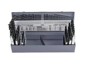 lot 11502 image: Drill America 115 Piece High Speed Steel Drill Bit Set with Black Oxide Finish (116-12, A-Z, #1-#60), DWDN Series