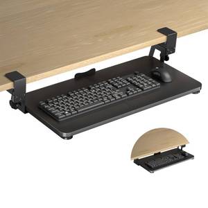 lot 11503 image: XINLEI Keyboard Tray Under Desk Large C-Clamp 25.6�� (30�� Including Clamps) x 11.8�� Slide-Out Platform Computer Drawer Pull Out Keyboard & Mouse Tray Black DSF4
