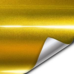 lot 12312 image: VViViD XPO Gloss Metallic Gold Vinyl Car Wrap Film (1ft x 5ft)