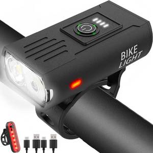 lot 12333 image: Victoper Bike Light, High Lumens Super Bright Bicycle Lights, 64 Modes USB Rechargeable Bike Headlight & Tail Light Set, Waterproof Safety Bike Front & Rear Light for Road, Mountain, Night Riding