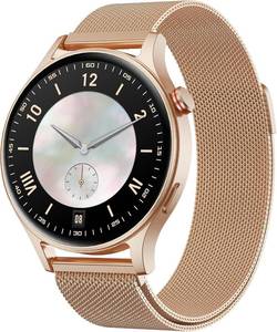 lot 12342 image: Fitpolo Smart Watch for Women,1.3 AMOLED Touchscreen Fitness Tracker, MakeAnswer Calls, Heart Rate SpO2 Monitor,IP68 Waterproof,Sleep Activity Tracking Smartwatch for Android Phones iPhone (Gold)
