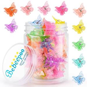 lot 12378 image: Mini Butterfly Hair Claw Clips, Glitter Hair Clips Claw,Small Hair Clips,Sparkly Colorful Hair Accessories for Girls and Women, Cute, Small, Tiny Clip, Set of 50