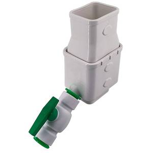 lot 12386 image: ASTAMOTOR Rainwater Collection System, Gutter Downspout Diverter Kit Rain Barrel Diverter Kit with Shut Off Valve Fit for 2 x 3 Standard Gutter Downspout Rain Water Catching System