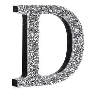 lot 12391 image: Qunclay Silver Crystal Diamond Bling Letters Crushed Diamond Decorations Glitter Letters with Screw and Hooks Rhinestone Gifts for Wedding Birthday Wall Bedroom Bathroom Decor(Letter D,5.7l X 5.7w)