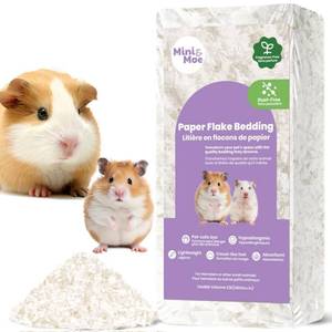 lot 13049 image: mini&moe Hamster Bedding Dust-Free and Odor Control Moisture Absorbent Natural Paper Small Pet Bedding - for Guinea Pigs, Hamsters, and Rabbits, 12 Liters