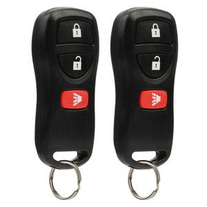 lot 14099 image: Key Fob Replacement for Nissan Xterra Titan Armada Frontier 2002-2019 Quest Sentra Murano Pathfinder Versa Infiniti FX35 FX45 QX4 3 Buttons Keyless Entry Remote Control Fit for KBRASTU15 CWTWB1U733