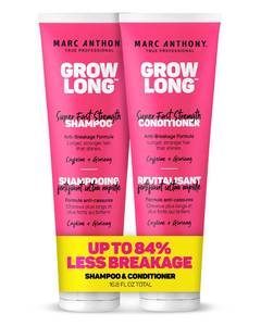 lot 14108 image: Marc Anthony Shampoo and Conditioner Set, Grow Long Biotin - Anti-Frizz Deep Conditioner For Split Ends & Breakage - Vitamin E, Caffeine & Ginseng for Curly, Dry & Damaged Hair