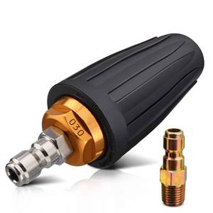 lot 14118 image: OneBom Turbo Nozzle 3000PSI Max, 3.0GPM Turbo Spray Nozzle Rotating Pressure Washer,3.0 Orifice,with 2PCS 14���� Quick Connect Plug for Car Garden Cleaning