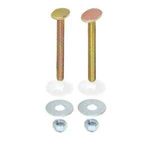 lot 14121 image: EZ-FLO 14 Inch x 3-12 Inch Closet Bolt Set, Brass-Plated, 40025