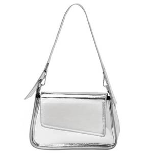 lot 14122 image: Womens Y2k Sparkly Silver Hobo Bag Tote Evening Bag Metallic Clutch Satchel Shoulder Bag for Wedding Party Prom