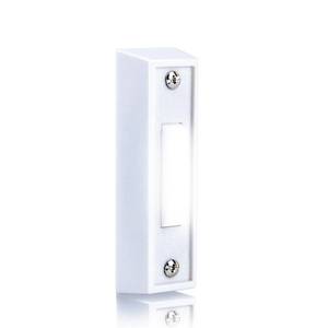 lot 6044 image: Lighted Doorbell Button, Wired Door Bell Push Button Replacement Door Bell Push Buttons LED Door Chime Wall Mounted Doorbell Switch Garage Doorbell Button (White Light)