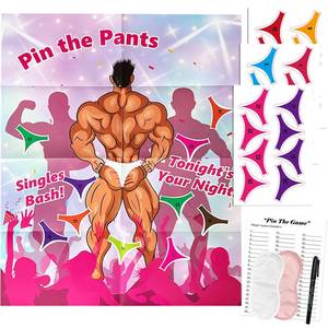 lot 6113 image: Bridal Shower Bachelorette Party Games Naughty, Pin Funny Games for Bridal Shower Engagement Bachelorette Wedding Shower Ice Breaker Games - 18 Guests
