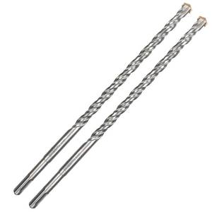 lot 6129 image: A2-Pack SDS Plus Masonry Drill Bits 916 Inch x 12 Inch Long Rotary Hammer Drill Bits Carbide Tipped for Concrete Brick Cement Stone Block.