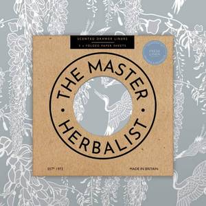 lot 6136 image: The Master Herbalist Fragrant Fresh Linen Scented Drawer Liners in a Classical Heron Design (Folded)  Pack of 5 Sheets  Contains Essential Oils  Made in The UK. (Fresh Linen, Folded)
