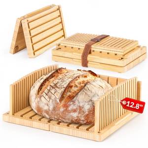 lot 6152 image: 12.8�� Extra-Wide Bread Slicer for Sourdough Rounds & Homemade Bread �� Adjustable Bread Slicer, Foldable & Stable with Non-Slip Base �� Ideal for Artisan Boules, Homemade Loaves, and Gift Giving