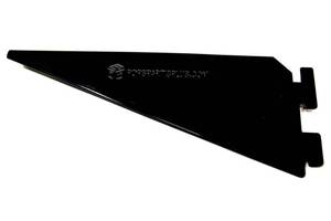 lot 6154 image: Pops Parts Plus Lifetime Shed Shelf Brackets - Black Metal Railing Mount Brackets - Qty 2