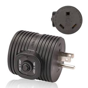 lot 6173 image: RVGUARD Overload Protector RV Power Adapter Plug Circuit Breaker, 30 Amp to 110 Volt RV Adapter Plug, NEMA 5-15P to NEMA TT-30R Electrical Power Adapter, ETL Listed