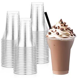 lot 7717 image: Baderke 50 Pcs Plastic Parfait Cups Root Beer Float Cups Peanut Buster Parfait Glasses Classic Clear Disposable Crystal Yogurt Mugs for Milkshake Ice Cream Party Drinks (12 oz)