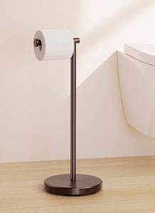 lot 8231 image: KES Brushed Bronze Toilet Paper Holder Stand, Toilet Roll Holder Free Standing with Heavy Base, 188 Stainless Steel, BPH283S1-BB
