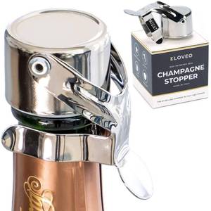 lot 8241 image: KLOVEO Champagne Stoppers - Patented Seal - Made in Italy - Professional Grade WAF Champagne Bottle Stopper - Prosecco, Cava, and Sparkling Wine Stopper