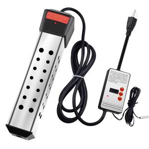 lot 8254 image: Immersion Water Heater, 2000W Portable Water Heater with LCD Thermostat, 304 Stainless Steel Guard Anti-scalding Water Heater - Heat 5 Gallons Water in Minutes