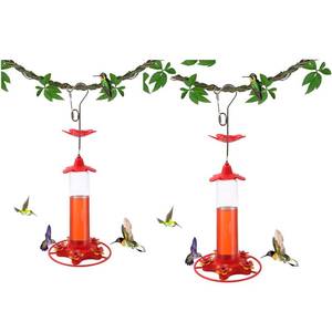 lot 9633 image: ROYALITA 2-Pack Hummingbird Feeder, Hummingbird Feeders for Outdoors Hanging, Easy Clean Fill & Leak-Proof, Built-in Ant Moat & Bee Proof, More Bird Health Feeder with 5 Ports - 12 oz