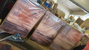lot 10799 image: Large Abstract Canvas Art Print Series - Retail $299