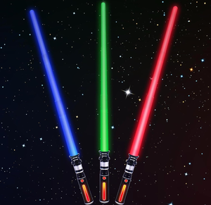 lot 10814 image: LED Light Sword Set - 3 Pack (Red, Green, Blue) - Retail $29