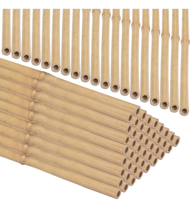 lot 10818 image: Natural Bamboo Poles Bundle - Retail $24
