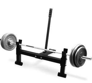 lot 10870 image: Deadlift Barbell Jack Stand, Anti-Slip Handle Deadlift Stand Home Gym Deadlift Exercises Heavy Duty Barbell Weight Changer Weight Training Equipment, 600lb Capacity(with Slip-Proof Glove) - Retail $90
