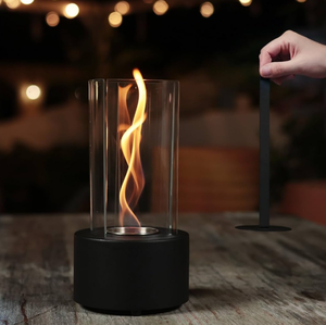 lot 10875 image: Tornado Table Top lamp - US Patent Design - Unique Spiral Flame Lamp for Housewarming Gift, Birthday Parties & Movie Nights, Premium Decoration Gift for Home & Balcony (Gel is not Included) - Retail $40