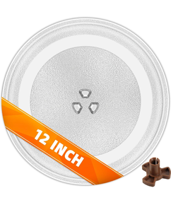 lot 10884 image: 12 Microwave Replacement Turntables, Microwave Glass Plate Compatible with Replacement Part of W11367904 W10337247 AP6892124 W11335034 WPW10337247 etc., Dishwasher Safe - Retail $20