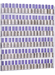 lot 10889 image: AMT Acrylic Nail Polish Racks for the Wall, Clear Nail Polish Display, Essential Oils Organizer. Holds up to 96 Bottles. Plus a Microfiber Cloth for Cleaning Purposes - Retail $62