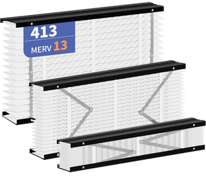 lot 10890 image: 413 Replacement Filter Compatible with AprilAire Whole House Air Purifier 1410, 1610, 2410, 2416, 3410, 4400, MERV 13, 16 x 25 x 4 Air Filter - Retail $40