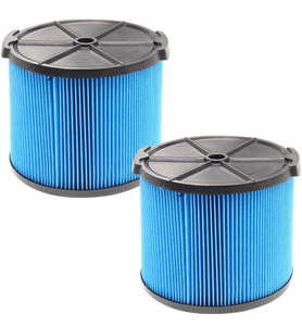 lot 10918 image: 2 Pack VF3500 Filter Compatible with Ridgid 3-4.5 Gallon WetDry Vacuums, 3-Layer Fine Filter for Ridgid WD3050, WD4070, WD4080, WD4522, 4000RV, 4500RV WetDry Vacuum - Retail $22