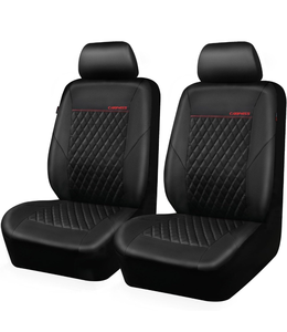 lot 10947 image: CAR PASS Quilting Leather Seat Cover Two Front Seats Only, Universal Fit Automotive Front Seat Covers Waterproof Deluxe PU Premium Vinyl Luxury for Cars Sedan Van SUV Airbag Compatible 2 Pieces,Black - Retail $35